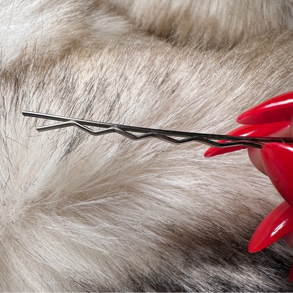 Victorian Pavé Diamond Silver Tone Hair Pin - Picture 8 of 10